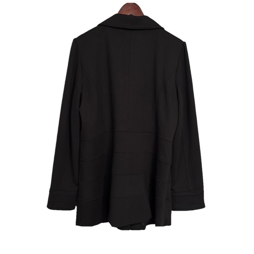 Sandro Lightweight Jacket Button Front Size Large Black - Picture 3 of 11